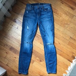 7 for All Mankind High Rise Skinny Ankle Jeans